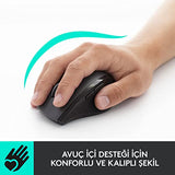 Logitech Souris M705 Marathon Sans Fil, Récepteur USB Unifying 2,4 GHz, 1000 PPP, 5 Boutons Programmables, Pile Durée 3 ans, Compatible PC, Mac, Ordinateur Portable, Chromebook - Gris