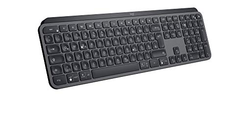 Logitech MX Keys Plus Wireless Illuminated Tastatur, sans Fil, Noir, avec Handballenauflage