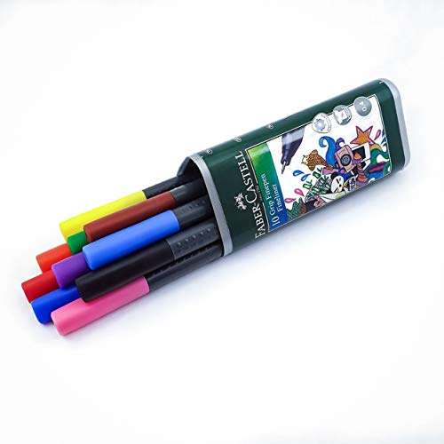 Faber-Castell 151611 Feutre GRIP Finepen tube plastique de 10