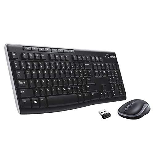 Logitech MK270 Combo Clavier Souris sans Fil pour Windows, Connexion 2.4 GHz, Souris sans Fil Compacte, 8 Touches de Raccourci/Multimédia, Batterie Longue Durée 2 Ans, PC/Portable, AZERTY Français