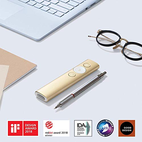 Logitech Spotlight Télécommande de Présentation sans Fil, Bluetooth et 2,4 GHz avec Nano-Récepteur USB, Pointeur Laser, Commandes de Diaporama, Portée de 30M, Minuterie Réglable, PC/Mac/Android - Gris