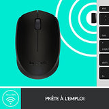 Logitech M171 Souris sans Fil, 2,4 GHz avec Nano-Récepteur USB, Suivi Optique, Batterie Longue Durée 12 Mois, Ambidextre, Compatible avec PC/Mac/Ordinateur - Noire