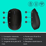 Logitech M171 Souris sans Fil, 2,4 GHz avec Nano-Récepteur USB, Suivi Optique, Batterie Longue Durée 12 Mois, Ambidextre, Compatible avec PC/Mac/Ordinateur - Noire