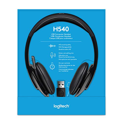 Logitech H390 Casque Filaire USB, Ecouteurs Stéréo Numérique avec Micro Anti-Parasite, Commandes Intégrées, Compatible avec PC/Mac/Portable - Noir