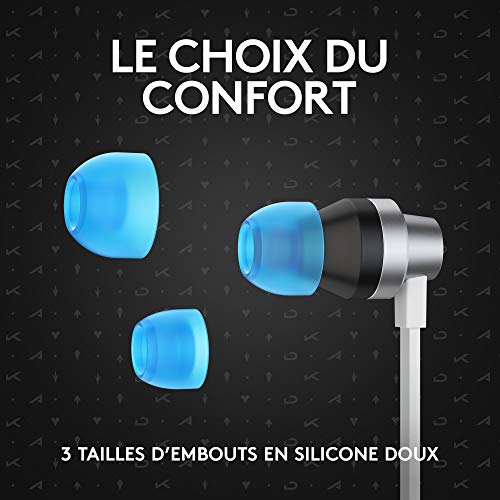 Logitech G333 K/DA Ecouteurs Gaming Microphone Intégré avec Commandes, Double Transducteur, Equipement Officiel League of Legends, Compatible avec PC, PS, Xbox, Nintendo, 3.5mm ou USB-C - Blanc