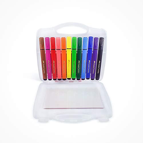 Faber-Castell  12 Jumbo marqueurs de couleur à pointe de fibre