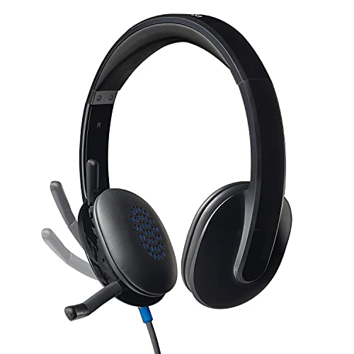 Logitech H540 Casque Filaire, Ecouteurs Stéréo Anti-Parasites, USB, Commandes sur l'Oreillette, Témoin Lumineux d'Activation de la Sourdine, PC/Mac/Portable/Chromebook - Noir