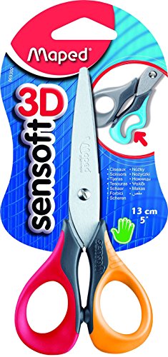 Sensoft Fluo Maped Ciseaux 3D 13,5 cm