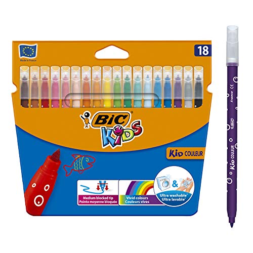 Etui de 18 crayons de couleurs Bic Kids Evolution - La Grande Papeterie