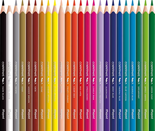 Maped - Crayons de Couleur STRONG Color'Peps - 12 Crayons de Coloriage Ultra-résistants et Ergonomique - Pochette de 12 Crayons