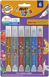 BIC Kids Glitter Glue Metallic Assorted Colours 6 Pack