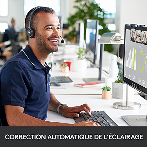 Logitech 960 Casque Filaire, Ecouteurs Stéréo avec Micro Anti-Parasite, USB, Poids Léger, Commandes Intégrées sur le Cordon, PC/Mac/Portable - Noir