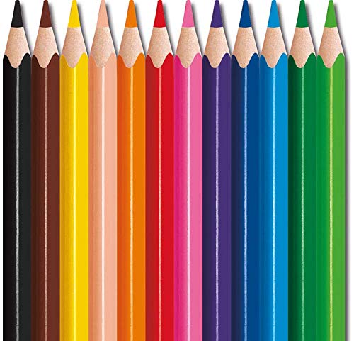 Maped - 12 Crayons de Couleur Jumbo Color'Peps pour Enfants