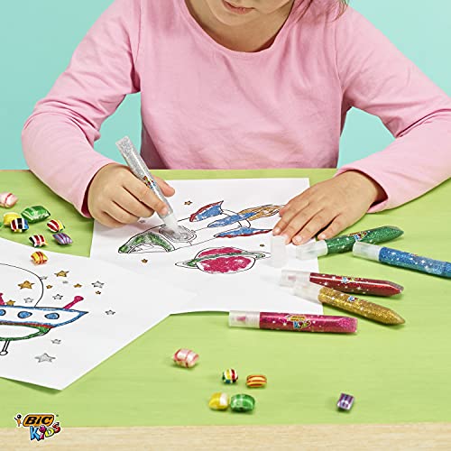 BIC Kids Glitter Glue Metallic Assorted Colours 6 Pack