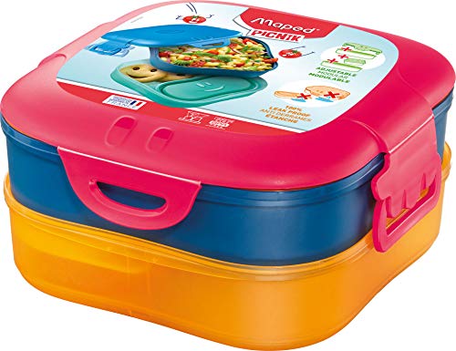 Maped Maped Picnik Concept Kids - Sac à Déjeuner Isotherme pour Enfant avec Anse de Transport - Partie Basse Isotherme - Sac Isotherme Repas - Rose - 9L 872301