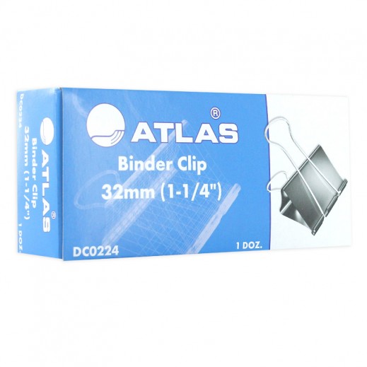 Attaches pour reliure double Atlas, noir [AS-DC0225]- 32mm