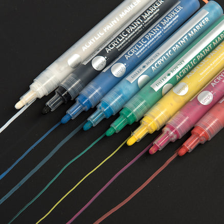 Daler Rowney - Marqueurs de peinture Simply acrylique, 2-3mm, Set de 8 couleurs (8X5.3)
