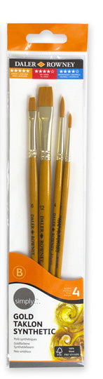 Pinceaux simply acryliques X4