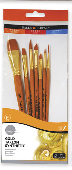 Pinceaux simply acryliques X7